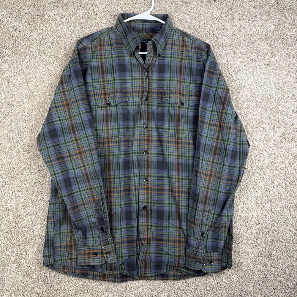 Roper Shirt Mens Large Green Plaid Button Down Long Sleeve Western Wear